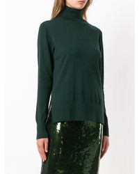 dunkelgrüner Rollkragenpullover von Calvin Klein