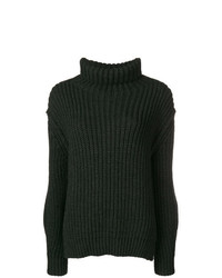dunkelgrüner Strick Oversize Pullover von Zadig & Voltaire