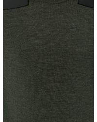 dunkelgrüner Strick Pullover mit einem Rundhalsausschnitt von Lanvin