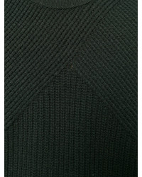 dunkelgrüner Strick Pullover mit einem Rundhalsausschnitt von Closed