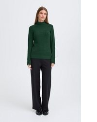 dunkelgrüner Strick Rollkragenpullover von OXMO
