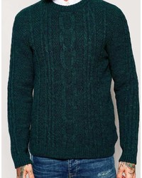 dunkelgrüner Strickpullover von Asos