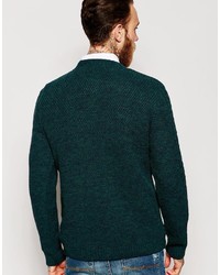 dunkelgrüner Strickpullover von Asos