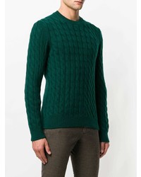 dunkelgrüner Strickpullover von Fay