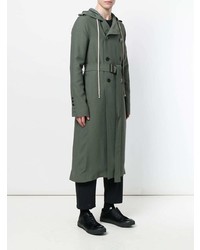 dunkelgrüner Trenchcoat von Rick Owens