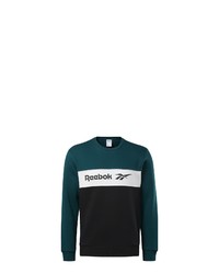 dunkelgrünes bedrucktes Fleece-Sweatshirt von Reebok Classic