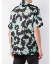 dunkelgrünes bedrucktes Kurzarmhemd von Givenchy
