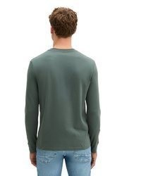 dunkelgrünes bedrucktes Langarmshirt von Marc O'Polo