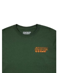 dunkelgrünes bedrucktes Langarmshirt von Stadium Goods