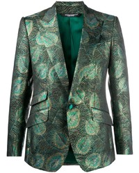 dunkelgrünes bedrucktes Sakko von Dolce & Gabbana