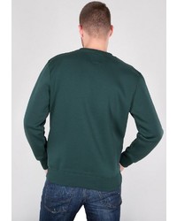 dunkelgrünes bedrucktes Sweatshirt von Alpha Industries