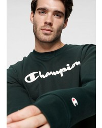 dunkelgrünes bedrucktes Sweatshirt von Champion