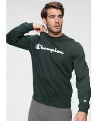 dunkelgrünes bedrucktes Sweatshirt von Champion