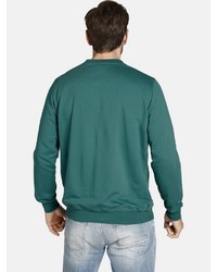 dunkelgrünes bedrucktes Sweatshirt von Jan Vanderstorm