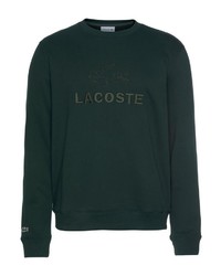 dunkelgrünes bedrucktes Sweatshirt von Lacoste