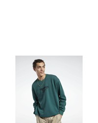 dunkelgrünes bedrucktes Sweatshirt von Reebok Classic