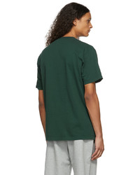 dunkelgrünes bedrucktes T-Shirt mit einem Rundhalsausschnitt von Awake NY