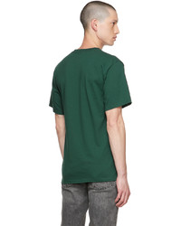 dunkelgrünes bedrucktes T-Shirt mit einem Rundhalsausschnitt von Cowgirl Blue Co