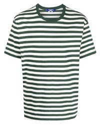 dunkelgrünes bedrucktes T-Shirt mit einem Rundhalsausschnitt von Junya Watanabe MAN