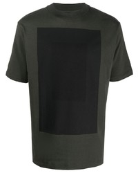 dunkelgrünes bedrucktes T-Shirt mit einem Rundhalsausschnitt von Levi's Made & Crafted