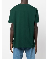 dunkelgrünes bedrucktes T-Shirt mit einem Rundhalsausschnitt von Polo Ralph Lauren