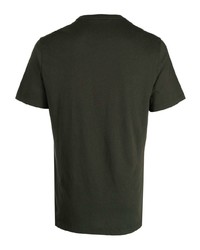 dunkelgrünes bedrucktes T-Shirt mit einem Rundhalsausschnitt von Barbour