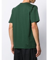 dunkelgrünes bedrucktes T-Shirt mit einem Rundhalsausschnitt von Études
