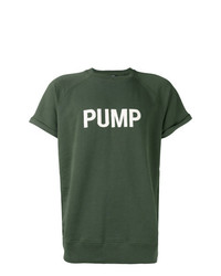 dunkelgrünes bedrucktes T-Shirt mit einem Rundhalsausschnitt von Ron Dorff