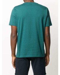 dunkelgrünes bedrucktes T-Shirt mit einem Rundhalsausschnitt von PS Paul Smith