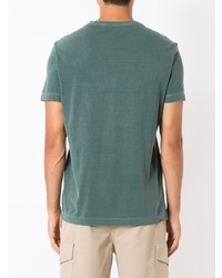 dunkelgrünes bedrucktes T-Shirt mit einem Rundhalsausschnitt von OSKLEN