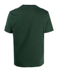 dunkelgrünes bedrucktes T-Shirt mit einem Rundhalsausschnitt von MC2 Saint Barth