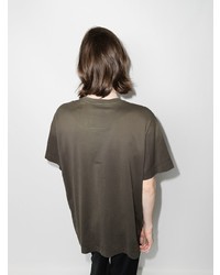 dunkelgrünes bedrucktes T-Shirt mit einem Rundhalsausschnitt von Givenchy