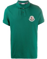 dunkelgrünes besticktes Polohemd von Moncler