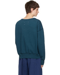 dunkelgrünes besticktes Sweatshirt von Maison Margiela