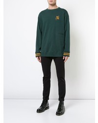 dunkelgrünes besticktes Sweatshirt von Undercover