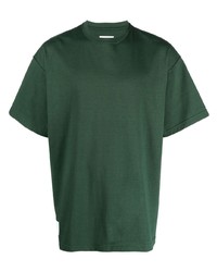 dunkelgrünes besticktes T-Shirt mit einem Rundhalsausschnitt von WTAPS
