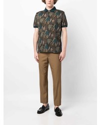 dunkelgrünes Camouflage Polohemd von Paul Smith