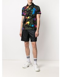 dunkelgrünes Camouflage Polohemd von Valentino