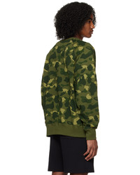 dunkelgrünes Camouflage Sweatshirt von BAPE
