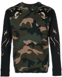 dunkelgrünes Camouflage Sweatshirt von Valentino