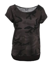 dunkelgrünes Camouflage T-Shirt mit einem Rundhalsausschnitt von Urban Classics