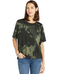 dunkelgrünes Camouflage T-shirt