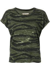 dunkelgrünes Camouflage T-shirt von Current/Elliott