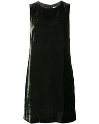 dunkelgrünes gerade geschnittenes Kleid aus Samt von M Missoni