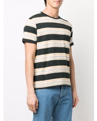 dunkelgrünes horizontal gestreiftes T-Shirt mit einem Rundhalsausschnitt von Levi's Vintage Clothing