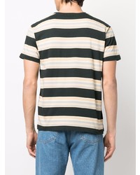 dunkelgrünes horizontal gestreiftes T-Shirt mit einem Rundhalsausschnitt von Levi's Vintage Clothing