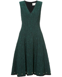 dunkelgrünes Kleid mit Lochstickerei von Jason Wu