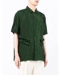 dunkelgrünes Kurzarmhemd von Toga