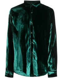 dunkelgrünes Langarmhemd von Ami Paris