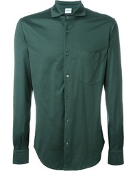 dunkelgrünes Langarmhemd von Aspesi
